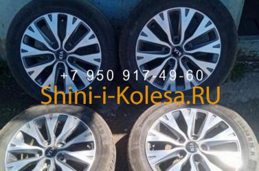 Оригинальные колеса kia ceed, cerato. 205/55/16 et 50, d 67,1. 2 шины в хорошем состоянии, 2 изношены. 20000р